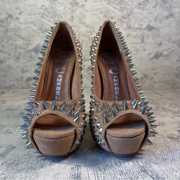 Jeffrey Campbell Handmade Ibiza Last Spiked Studded High Heels - Picture 3 of 12